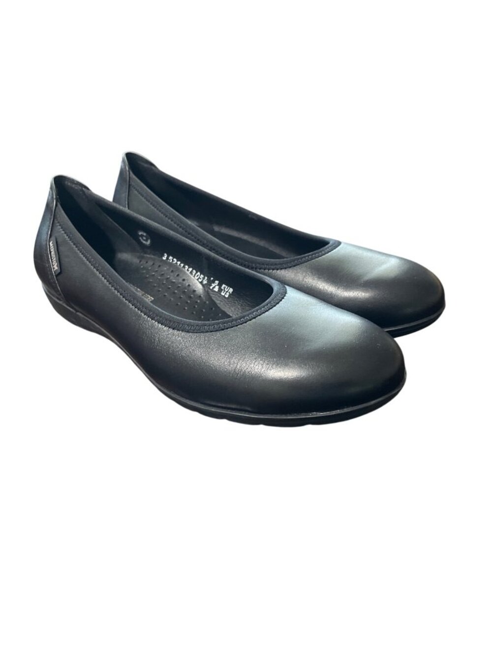 Mephisto Women Size 7.5 Emilie Flats Black Leather Air-Relax Comfort Shoe Loafer